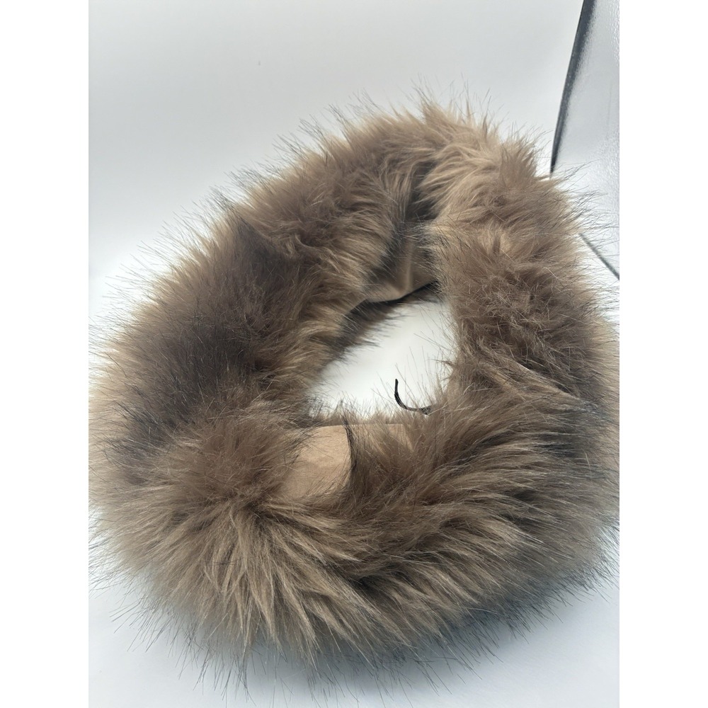 Veond Brand Brown Faux Fur Infinity Scarf Soft Cozy Fall Winter Women One Size